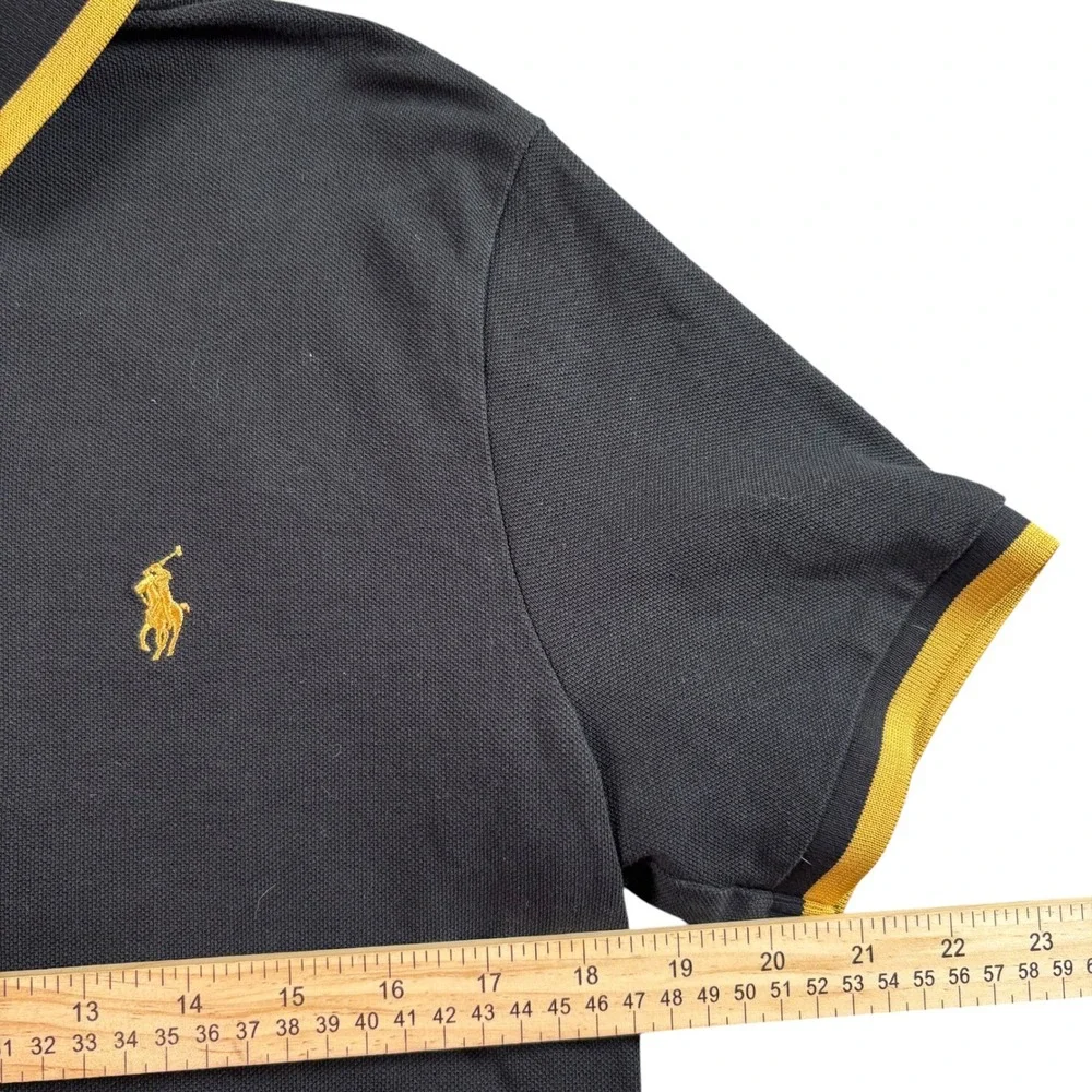 Polo Ralph Lauren Polo Shirt Mens M Black Preppy Equestrian Old Money Academia
